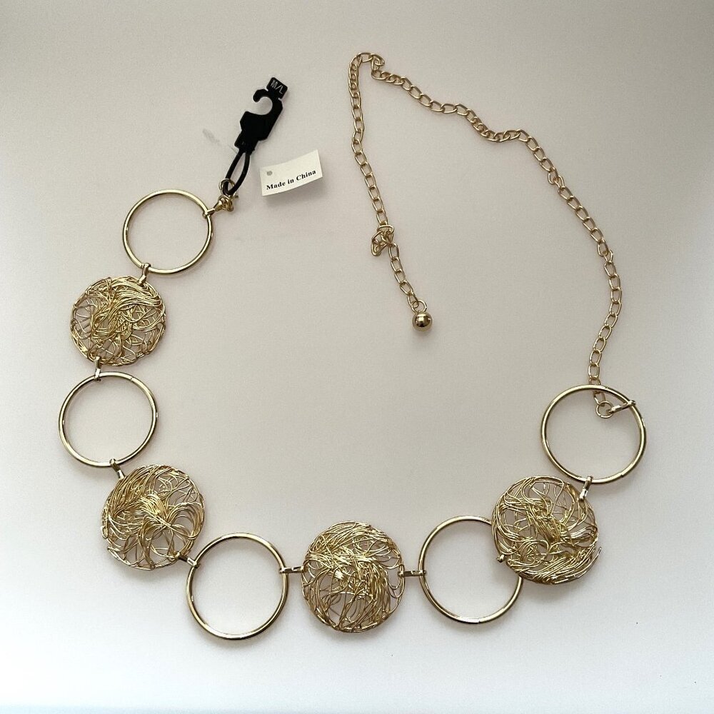 GOLD CIRCLE METAL BELT